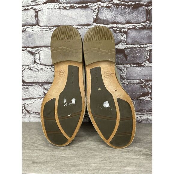 Rockport Adiprene Light Taupe Leather Cap Toe Oxfords Lace Shoes Men Sz 8.5M  US - Picture 7 of 16